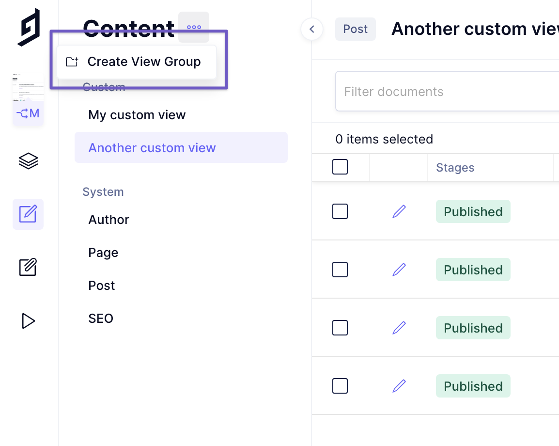 Create custom view group