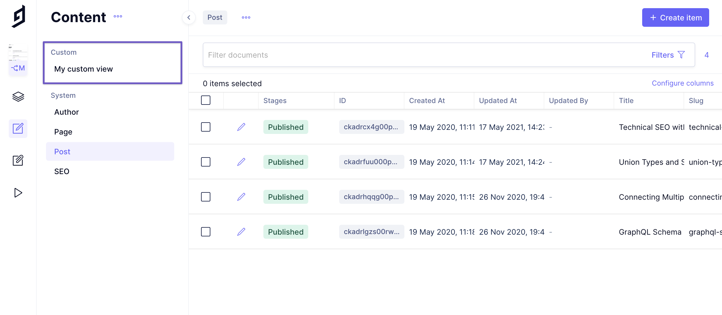 Custom view groups